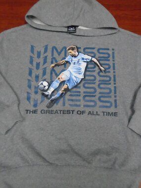 Messi Collection Kid's  Grey Hoodie L
